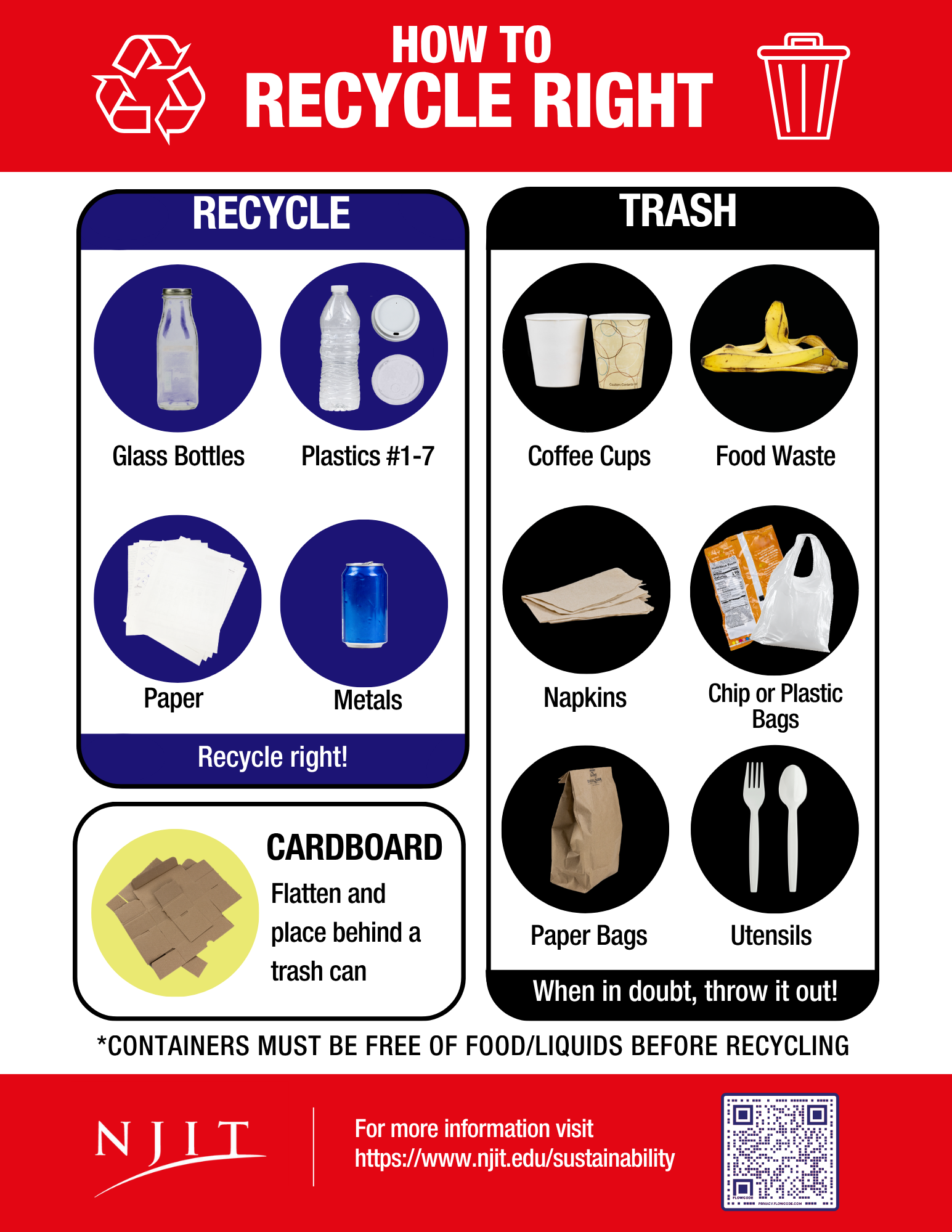 NJIT How to Recycle Right Guide