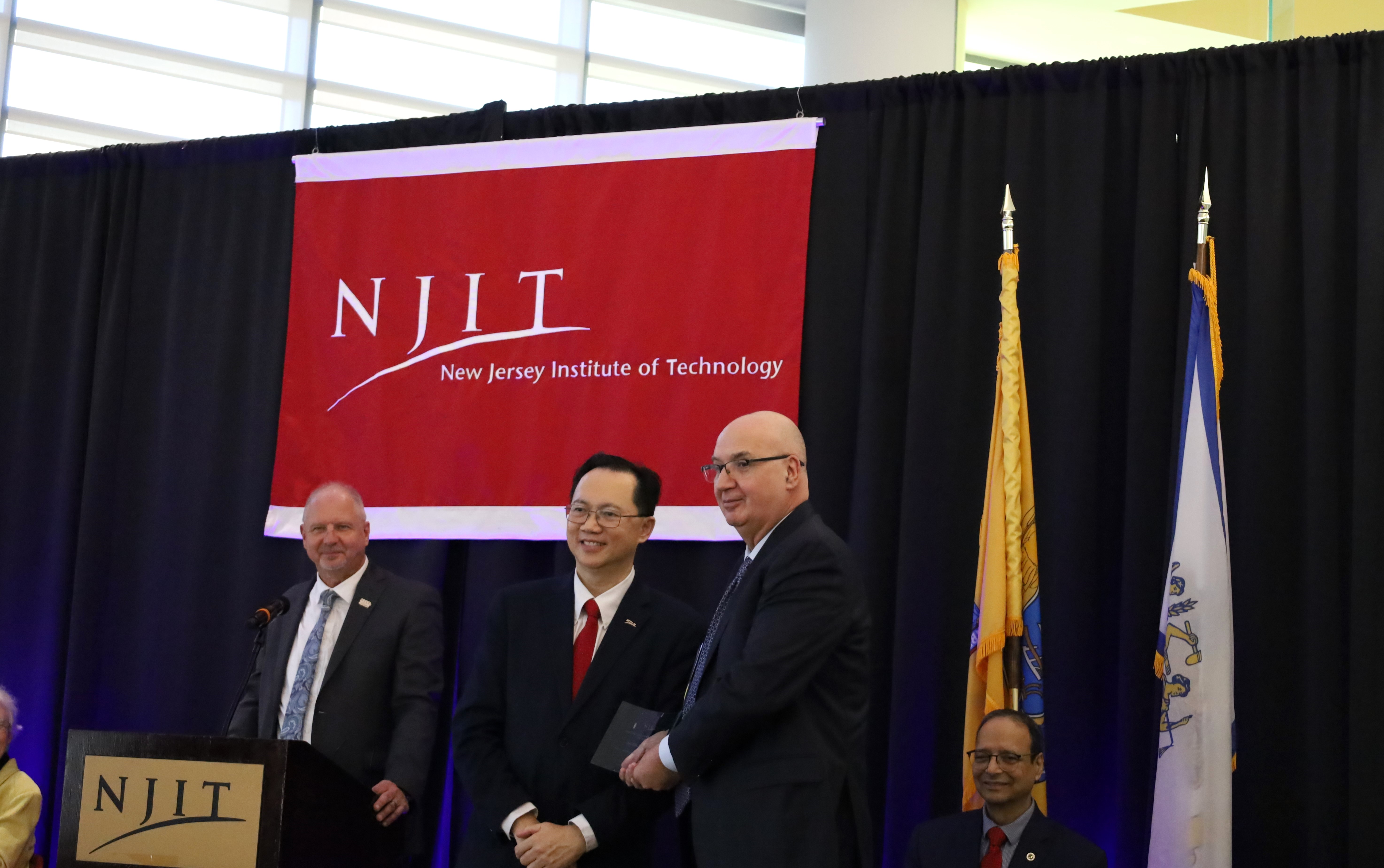 Dr. Michel Boufadel receiving the 2024–2025 Nexus of Excellence Award for Excellence and Impact in Community Engagement