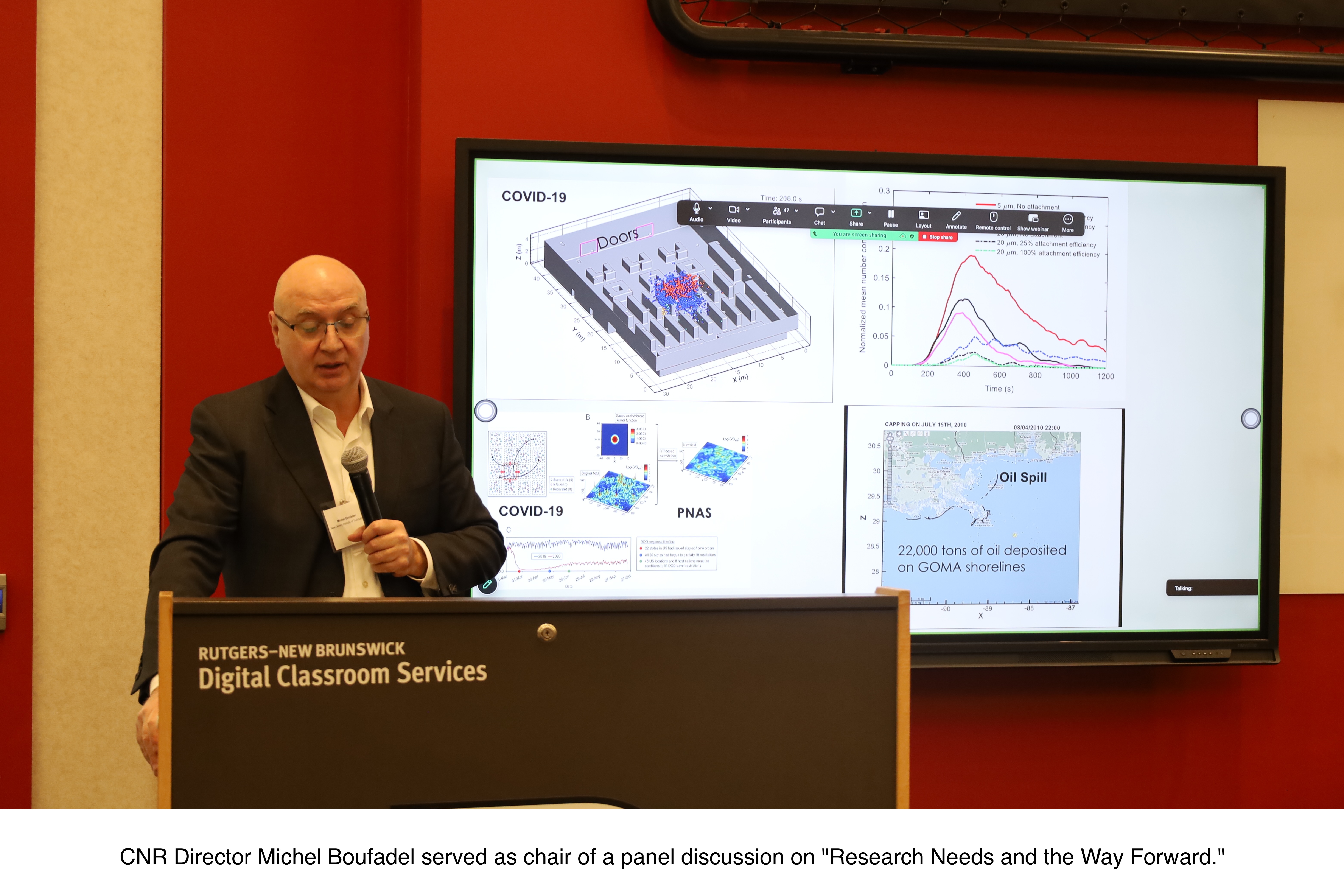 Dr. Boufadel presented on CNR's research