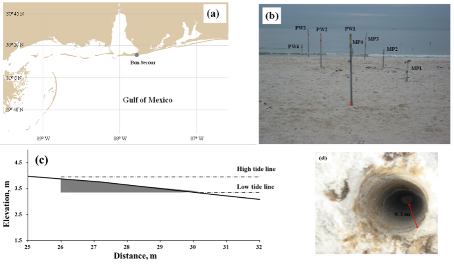 Field measurement of dissolved oxygen levels.